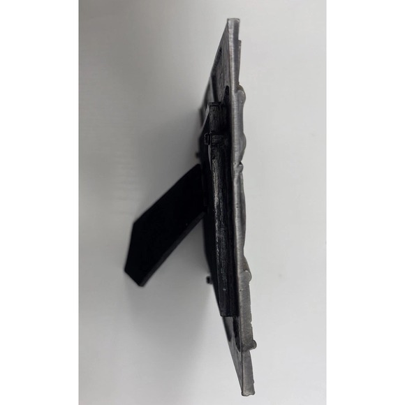 Steampunk Clock Photo Frame Silver Tone Roman Numeral Gear Desk Art - Picture 9 of 11